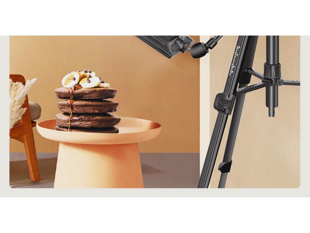 Era Q112H Lightweight DSLR & Phone Tripod for Overhead Shots, Portable Mirrorless Self-Timer & Video Recording