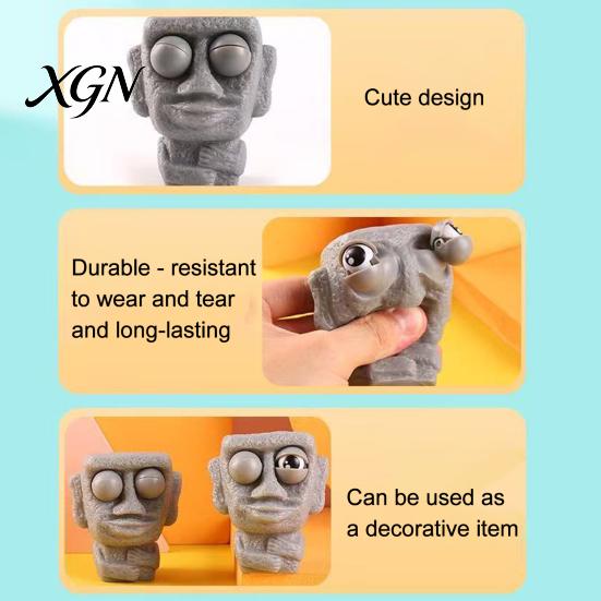 Stress Reducer Toy Popping Eye Rock Man Squeeze Anxiety Relief Watermelon Pinch Gadget Sensory Soft Ball Cabbage Dog