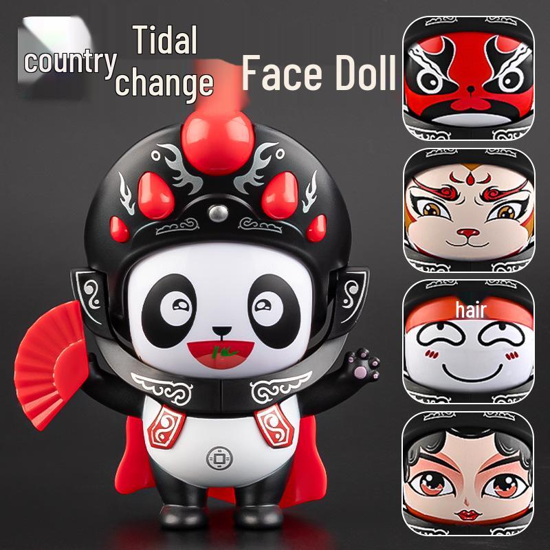 Sichuan Opera Panda Face-Changing Plush Toy Souvenir