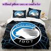 Atalanta BC Football Pattern Bedding,Quilt Set Quilt Cover Pillowcase Home Birthday Gift (1*duvet Cover+2*pillowcase,without Core)