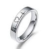 Fashionable Couple Style Titanium Steel Black Label ECG Men's and Women's Ring Jewelry Rings