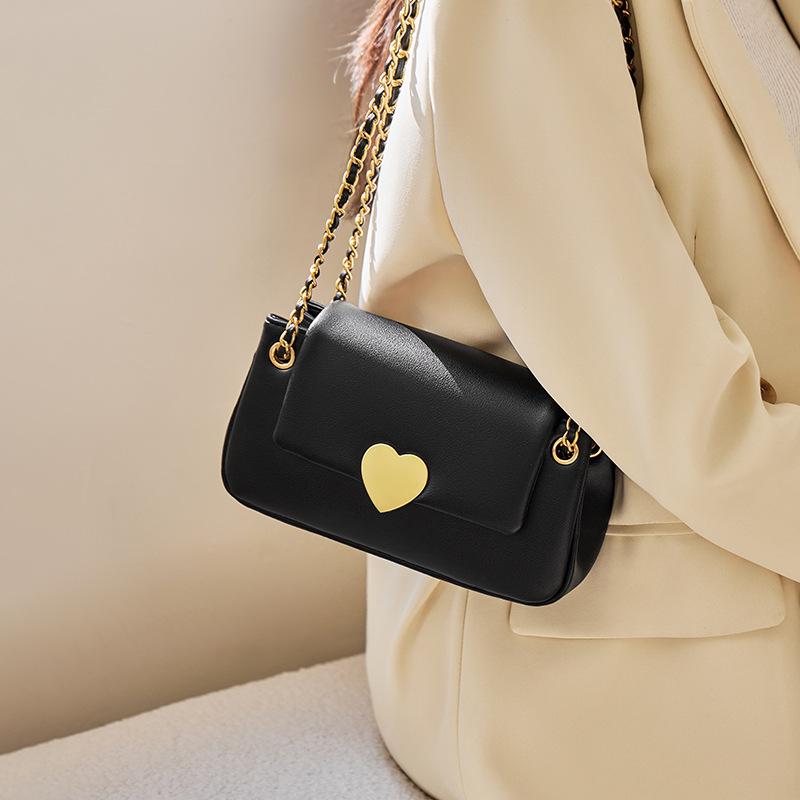 Mrs. Qiao Bag 2025 New Chain Bag Women's Crossbody White Trendy Underarm Bag Single Shoulder Genuine Leather Women's Bag Gift