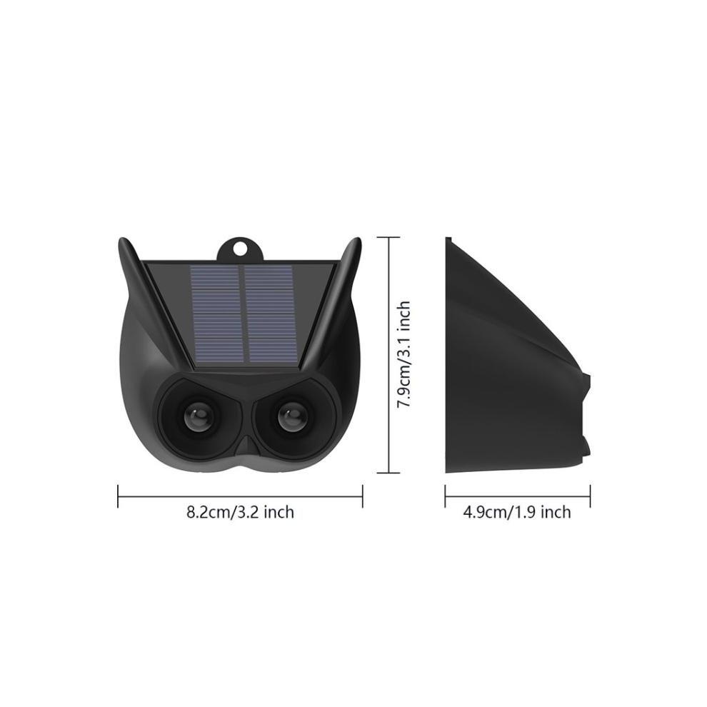 Répulsif solaire anti-animaux pour l'extérieur, lampe d'avertissement
