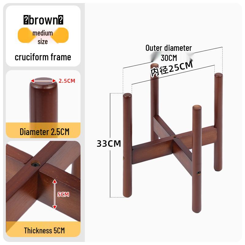 Cross-Shaped Floor Flower Stand - Succulent & Bonsai Display Rack for Living Room or Balcony