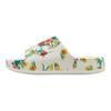 Chinelo Calm Slide Floral Confortável Versátil Antiderrapante Sandálias Slide Masculinas Calçado Branco Verde Vermelho HF1069-100