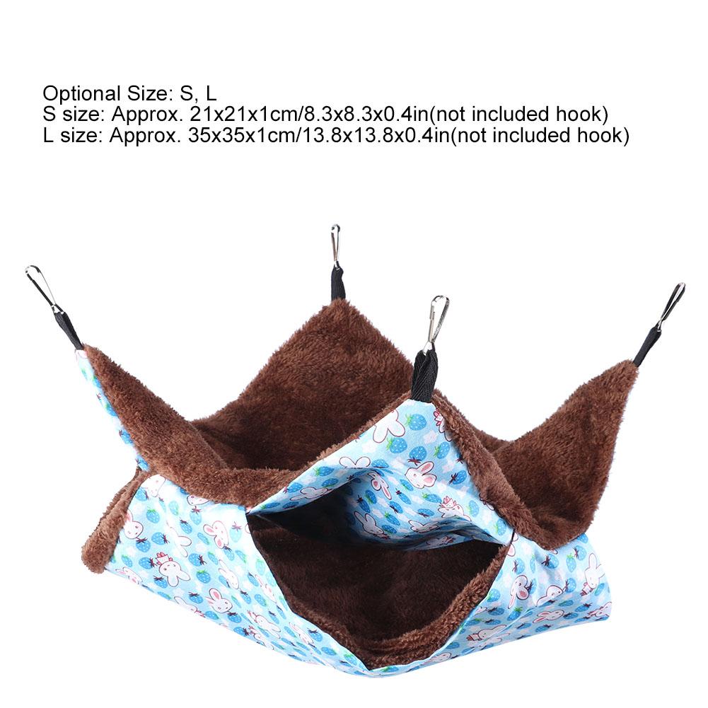 Two Layer interlayer Small Pet Hammock Hanging Sleeping Bed for Hamster