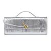 New arrival elegant and exclusive bag for feminine occasions fashion crocodile-pattern top-handle bag for party