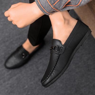 Fashion High Quality Leather Men Casual Shoes Comfortable Light Men Loafers Formal Men Dress Shoes Breathable Slip On Men Driving Shoes