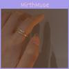 Stylish Adjustable Copper Finger Ring For Women Unique Geometric Design Chic And Trendy