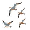 4Pcs/Set Seagull Wall Decoration Seaside Style Wall Accents Rustic Charm Handcrafted Bird Wall Hanging