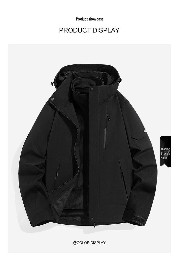 2025 Unisex Outdoor Shell Jacket: Men's Windproof Waterproof Casual Coat, Fashionable Mountaineering Clothing