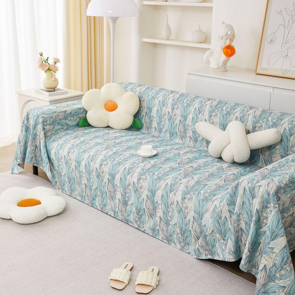 Thickened Chenille Sofa Cover Cloth, Sofa Blanket Cover Cloth, All Inclusive Universal Cover, Dust-Proof All Season Universal