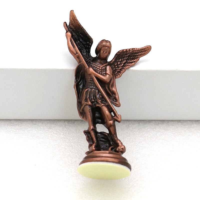 1Pc Crafts For Home Room Tabletop Desktop Christian Saint Michael Figurinethe Archangel Defeating Satan Guardian Statues