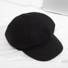 New women's autumn and winter octagonal hat trendy autumn and winter literary and versatile octagonal hat woolen octagonal hat
