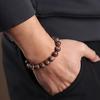 4mm/6mm/8mm/10mm Grade A Red Leopard Skin Stone Strand Bracelet For Men Minimalist Beaded Charm Braslet Cool Riding Accessories
