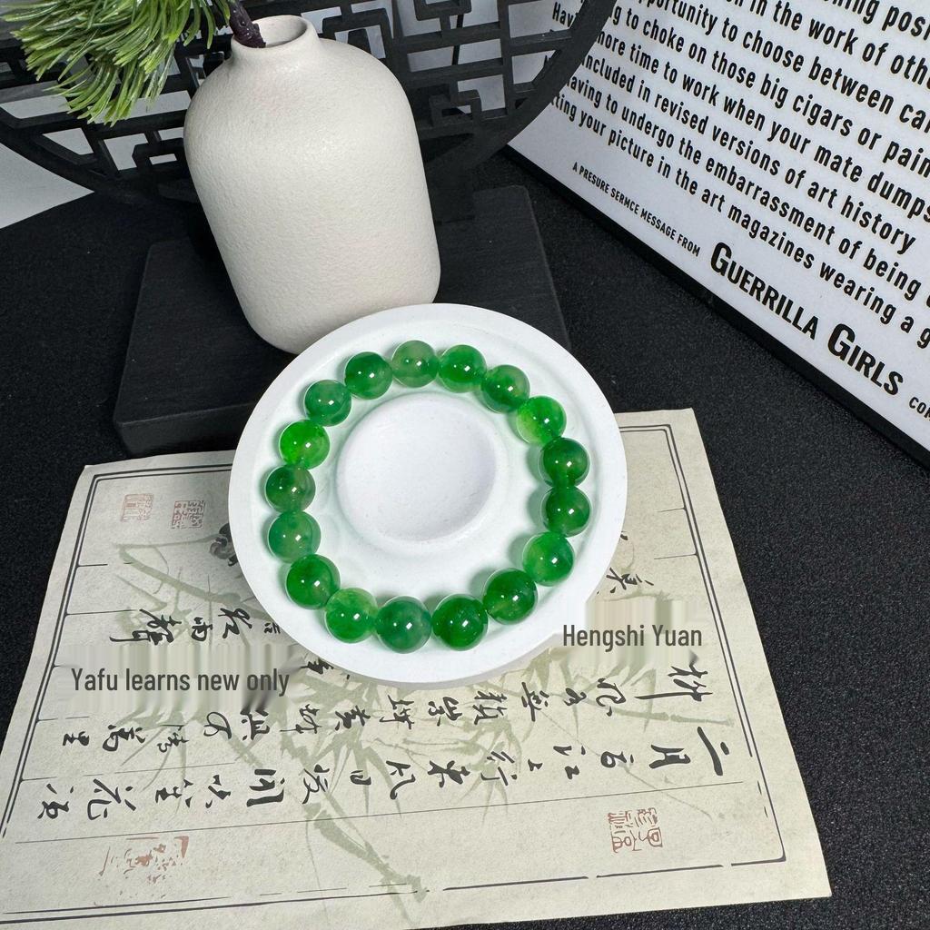 Natural African Jade Handcrafted Bead String