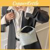 Texture Woven Pu Single Shoulder Crossbody Bag Solid Color Handbag Women Fashion