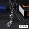 Crafted Beautifully Long Ethnic Crystal Necklace For Women With Stunning Detail Tassel