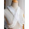 Elegant Kimono Collar Accessory Ruffled Lace Pearls Beaded Japanese Dress Core Collar Lining Kimono Belt for Womens Robe