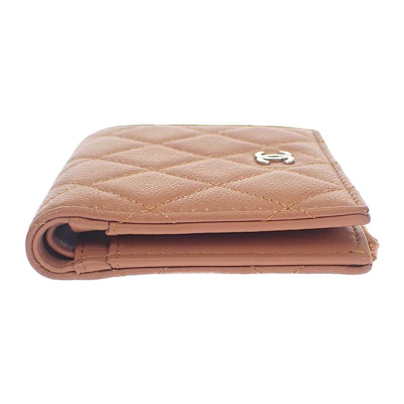 Chanel AP3388 Coin Case Camel Grain Calfskin Leather Women