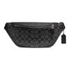 Signature Warren 40 Classic Print Full Grain Leather Waist Bag Large Unisex Waist Bag Black 78777-QBM15