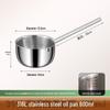 316 Stainless Steel Mini Deep Fryer & Milk Pot: Thickened Cooking Pan for Baby Food & Household Use