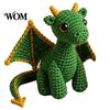 Handmade Dragon Decor Crochet Doll with Card, Emotional Support Decor, Desk Mini Knitting Ornament, Inspirational Gifts for Family Friends Toy