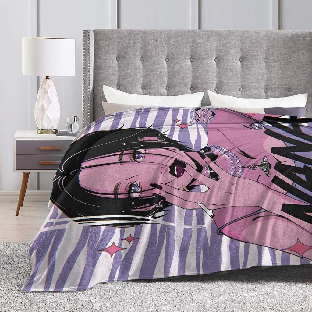 Nana Osaki Comics Blankets Flannel Autumn/Winter  Breathable Lightweight Throw Blanket for Sofa Car Bedding Throws