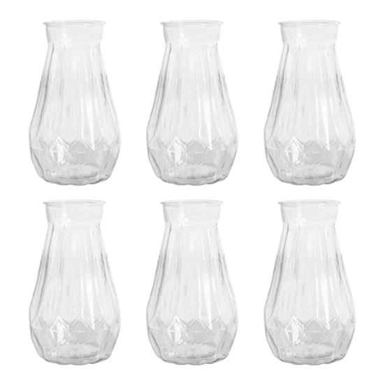 Plastic Clear Bud Vase Decorative Flower Vase Plant Holder Modern Centerpiece Vase for Home Wedding Party