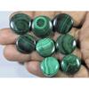 08Pcs Natural Green Malachite Round Cabochon Loose Gemstone 180Cts. Lot C-473