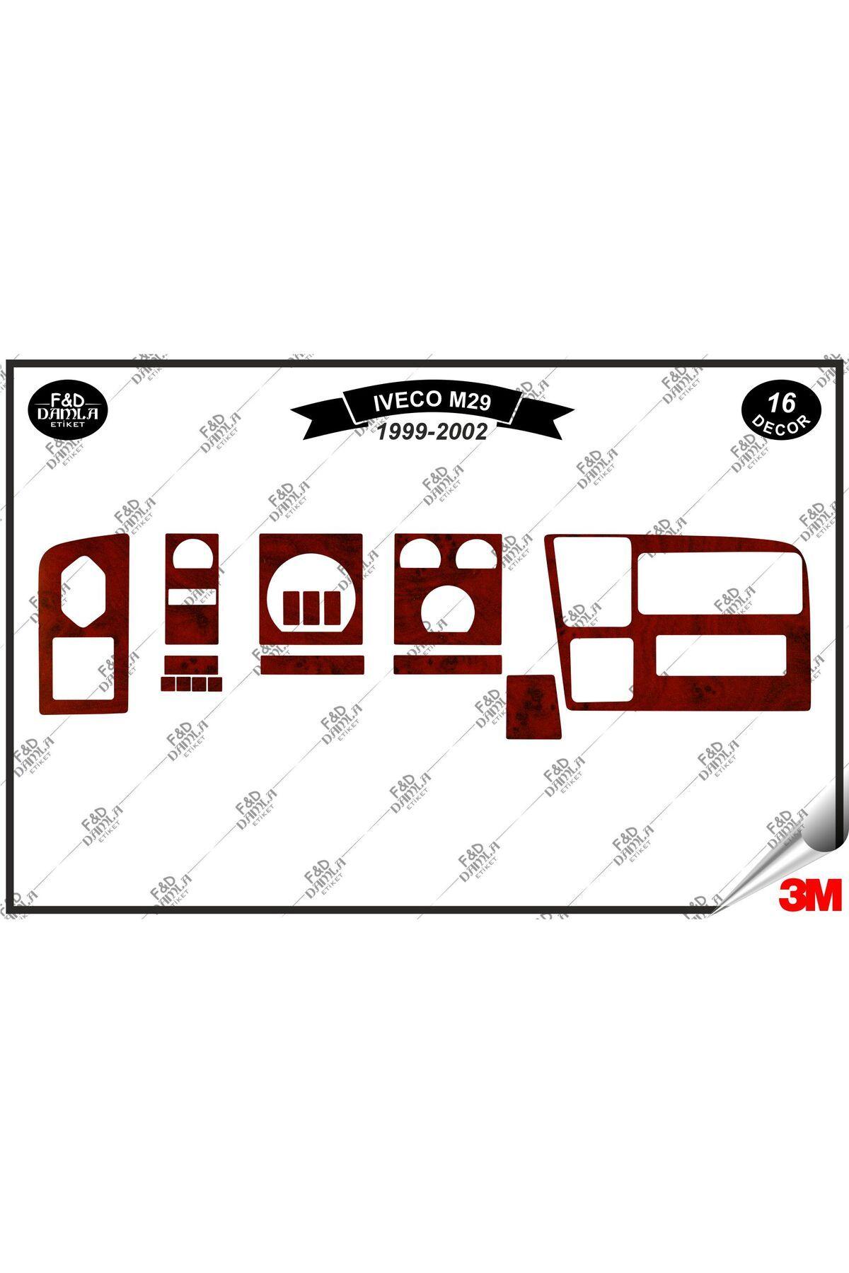 

Iveco M29 1999-2002 Torpido Konsol Trim Göğüs Maun Kaplama Set 16 Parça Maun