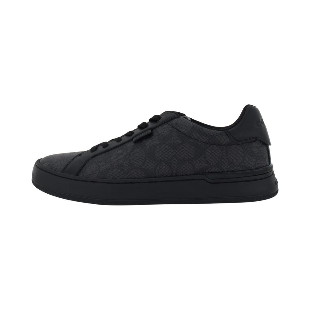 COACH Leather Lace Up Low top Stylish Skateboarding Shoes Men's Black CG999-CQGY