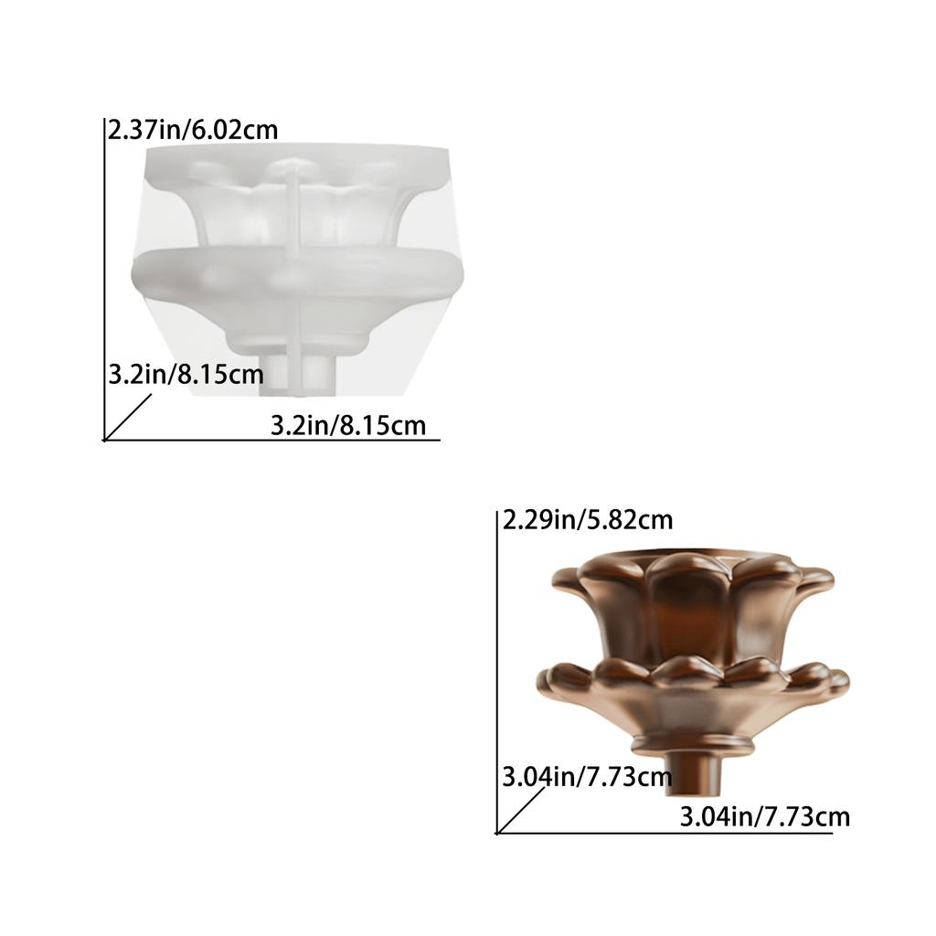 DIY Drip Mold European Retro Candle Holder Base Silicone Mold Aroma Candle Candlestick Silicone Mold Festival Home Decoration