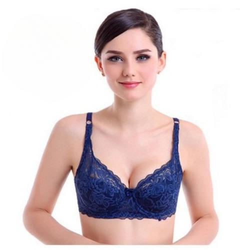 Grande Taille 75B-100C Femmes Broderie Soutien-gorge Anti-affaissement Soutien-gorge Rassemblant Armatures Respirant Réglable Soutien-gorge Push-up