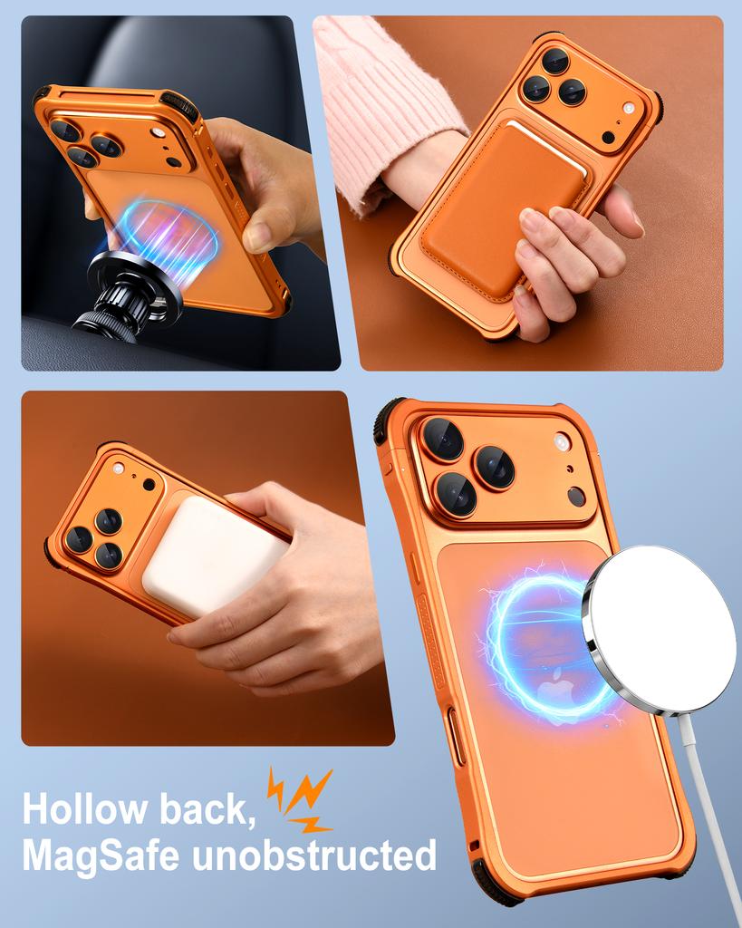 Kryt pro iPhone 17 Pro Max 17 Pro Kovové pouzdro Hliníkový kovový rám Kryt telefonu Plná ochrana kamery Kryt objektivu ze slitiny Nárazuvzdorný