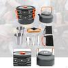 Camping Cookware Kit Cooking Set Ergonomic Pot Frying Pan Kettle for Barbecue Fishing