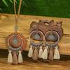Vintage Ethnic Wooden Tassel Women's Jewelry Sets Bohemian Long Sweater Chain Holiday Daily Pendant Necklace Drop Earrings Gift