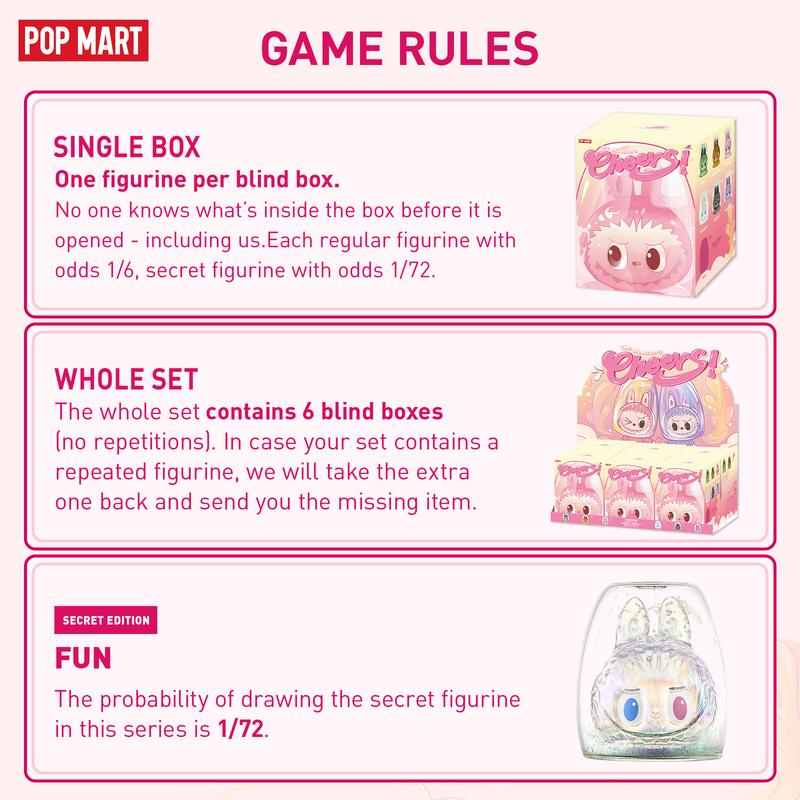 THE MONSTERS-CHEERS SERIES-Double-walled Glass Blind Box, Mystery Box