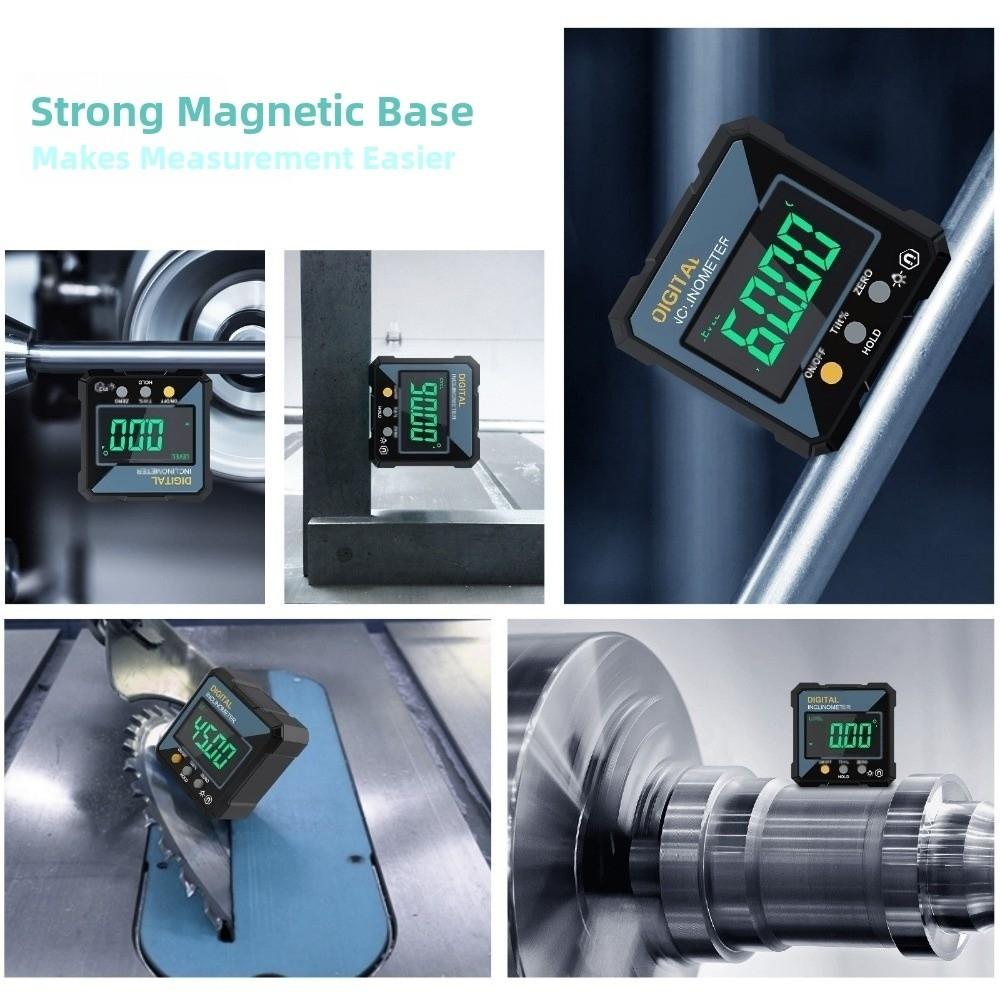 Waterproof Slope Meter Single-sided Magnetic Angle Finder Digital Inclinometer  Level Gauge Tool
