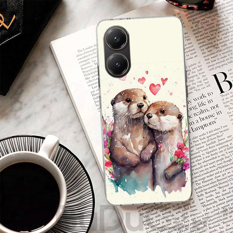 Animal Otter Cute Cartoon Cover For Xiaomi Poco X7 X6 X5 Pro X3 Nfc F7 Ultra Phone Case F6 F5 X4 F4 Gt F3 M6 M5S M4 M3 Print She