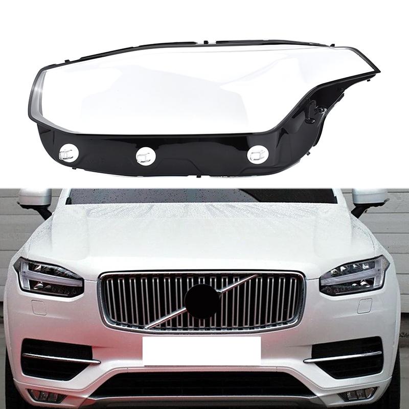 Fit  For Volvo XC90 2015 2016 2017 2018     Car Headlamp Cover Transparent Lampshade Front Headlight Lens Shell