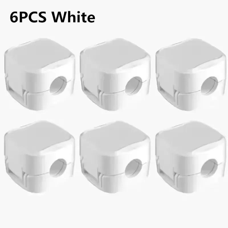 6Pcs Magnetic Cable Clip Winder Holder Adhesive Wire Keeper Cord Cable Organizer Usb Charging Cables Winder for Office Desktop