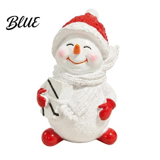 Tiered Tray Decor Christmas Snowman Resin Figurine Festive Tabletop Ornament for Home Living Room Winter Decorations Dining Table Decor Cute Holiday