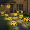 6 Head Solar Simulation Sunflower LED Lights with Luminous Pole for Garden Yard Lawn Patio Pathway Night Landscape Decor Lamp