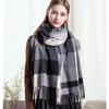 Warm Wool Scarf for Women Winter Plaid Design Soft Wear Open Scarves Female High Quality