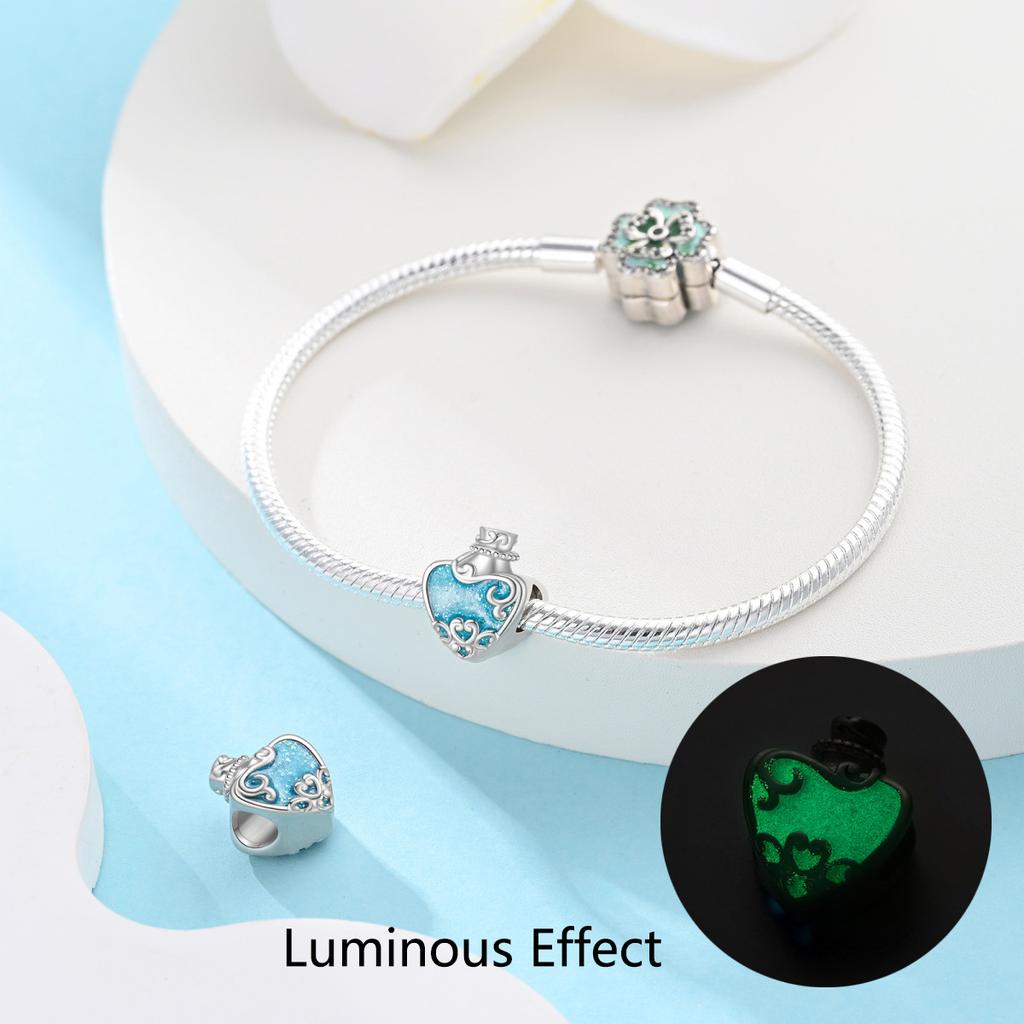 Ocean Style 925 Silver Turtle Seahorse Pendant Beaded Bracelet DIY Jewelry Making Accessories