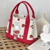 Neue Cartoon-Hase-Bestickte Verdickte Canvas-Tragetasche Mehrere Taschen Tragbare Umhängetasche Baoma Ausgeh-Handtasche