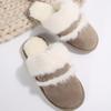 Baotou Hairy Slippers Female Outside Wear Winter Korean 2024 Indoor Home Warm Cotton Shoes Flat Bottom Non-slip Couple Slippers