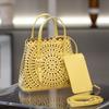 Leather Women'S Bag Bohemian 20 Hollow Vegetable Basket Bag French Romantic Calfskin Portable Messenger Bag