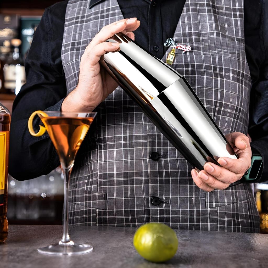 ABHAS® Boston Cocktail Shaker Set – Dual Size 18oz & 28oz Mixing Tins | Professional Bar Accessory